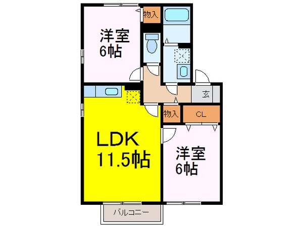 サンボナールＩＷＡＩの物件間取画像